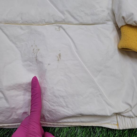 Vintage 90s Nautica Puffer Jacket Large 25x23 Cropped Baggy Quilted Outerwear - Picture 5 of 16